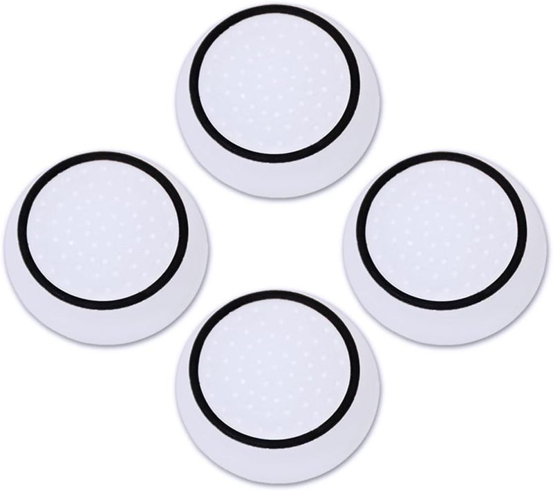 Sunmike PS Portal Thumb Grips Black, Full Protection Analog Stick Cover Silicone Joystick Caps Anti-Scratch & Anti-Slip Thumbstick Replacement Thumb Grips Caps PS Portal Accessories (4 Pcs) - White - Image 1